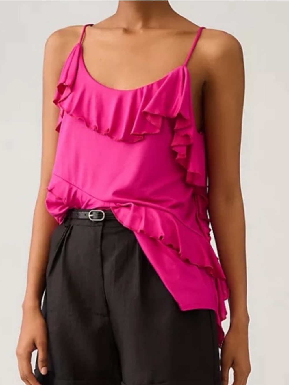 Anthropologie Asymmetrical Ruffle Cami Top NWT size XS